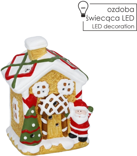 Christmas figurine gingerbread house with LED lighting