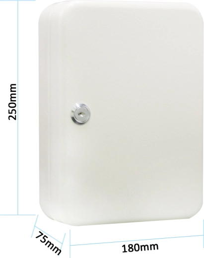 Omarica za ključe za 48 ključev, siva, 250 × 180 × 75 mm