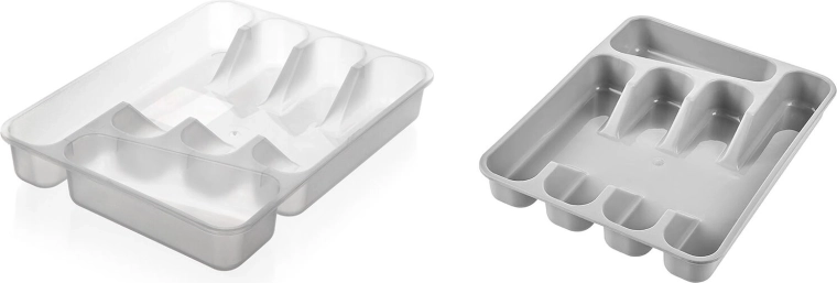 Plastični jedilni pribor 33,5 × 26,5 × 5 cm, mešanica barv