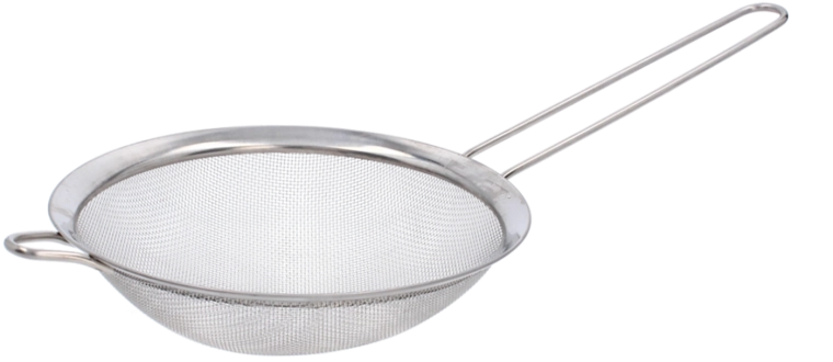 Kovinsko kuhinjsko cedilo z ročajem 18 cm