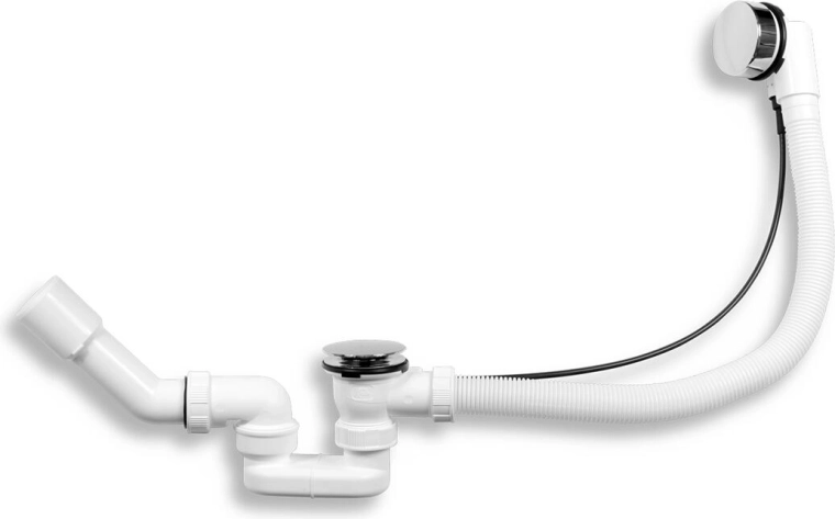 Samodejni izpust za kad s sifonom, krom