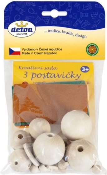 Detoa ustvarjalni komplet – lesene figurice za ustvarjanje