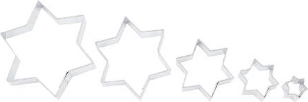 Komplet modelčkov za piškote Zvezdica, 5 delov