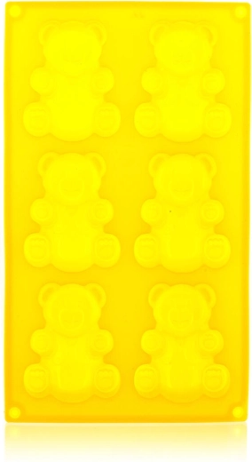 Silikonski model za medvedke, 6 kosov, rumen