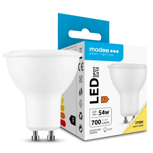 Modee LED žarnica GU10 7 W, 700 lm, 110°, toplo bela 2700 K