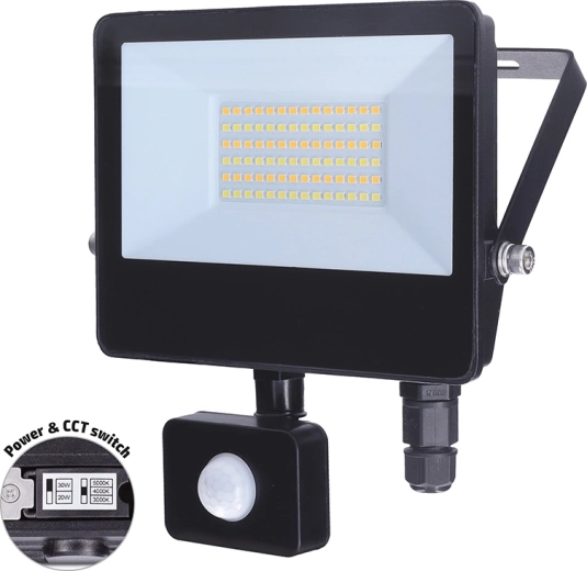 Solight LED reflektor s senzorjem gibanja TOP 30 W 3CCT IP65