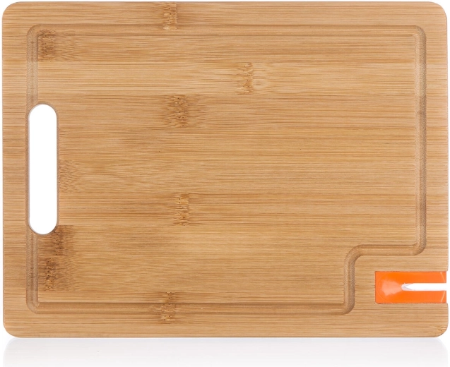 Bambusna deska za rezanje z brusilnikom BRILLANTE 28 × 21 cm