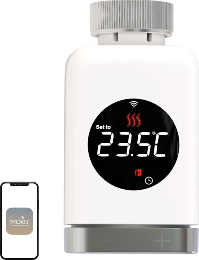 Termostatska glava Moes TRV 801 z Wi‑Fi – 1 kos