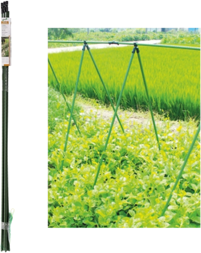 Vrtna opora z mrežo 1,5 m, premer palic 11 mm, zelena