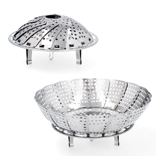 Zložljiva parna košara iz nerjavnega jekla 24 cm