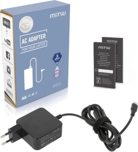 Napajalnik Mitsu za prenosnik 45 W USB-C Power Delivery