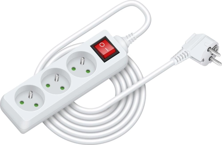RETLUX Extension Lead with Switch, 5 m, 3 Sockets