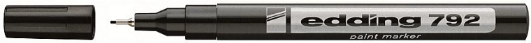Lakirni marker črn Edding z okroglo konico 0,8 mm