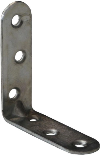 Montažni kotnik z vtisom 60 × 18 × 2 mm, bel pocink, 15 kos