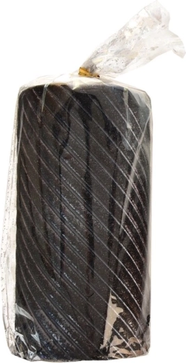 Valjasta sveča Caro črna 7 × 14 cm