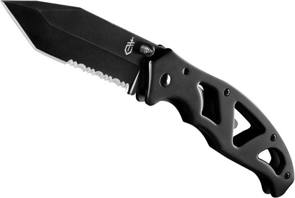 Žepni nož Gerber Paraframe II Serrated Black, popolnoma črn