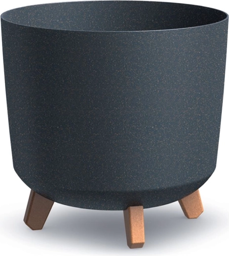 Cvetlični lonec Gracia Tubus Eco Wood antracit 29,8 cm