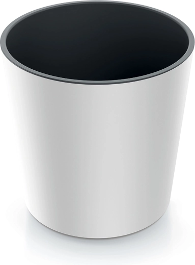 Vaza Urbi Round z vložkom 30 cm bela