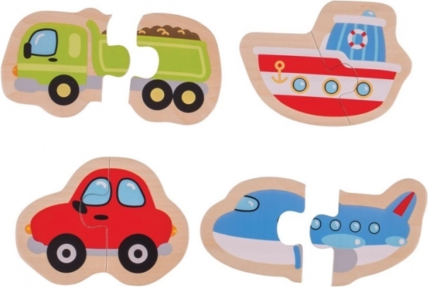 Lesene preproste sestavljanke Prevozna sredstva – BIGJIGS TOYS