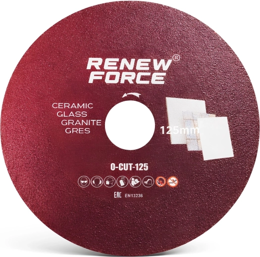 Diamantni rezalni disk Renew Force o-cut 125 mm za rezanje gres ploščic in keramike – 1 kos