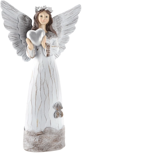 Dekorativni angel s srcem 31 cm