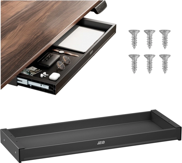 Ergo Office flat under-desk drawer ER-302 B - 1 piece