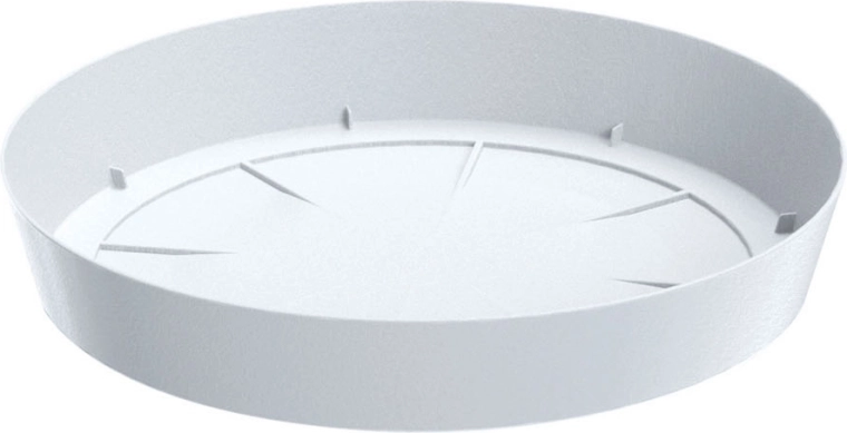 Plastičen podstavek za cvetlično korito LOFLY 12,5 cm, bel