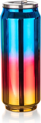 Termovka pločevinka 0,43 l mavrično modra BE COOL