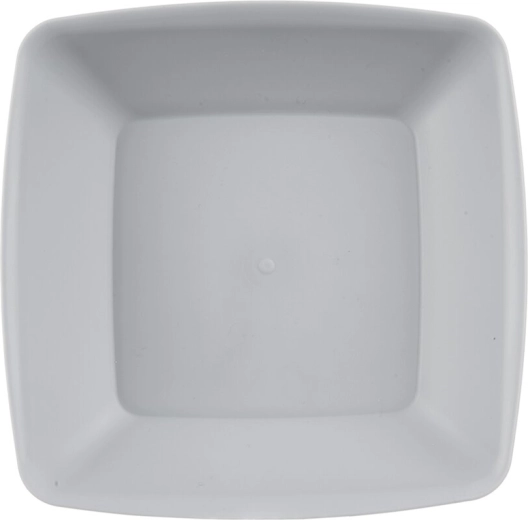 Globok plastičen krožnik Sandy, siv 17,5 × 17,5 cm