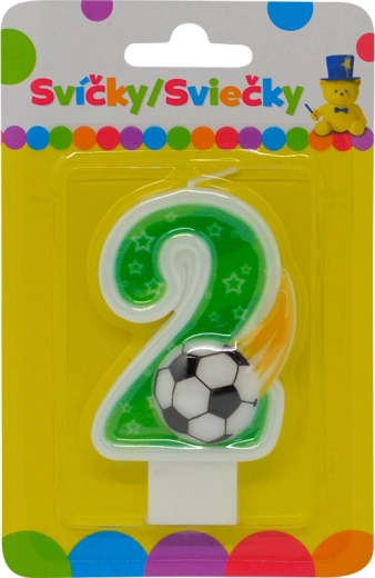 Rojstnodnevna svečka mesec s številko 2