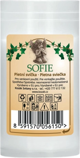 Nadomestni parafinski nagrobni vložek bela 9,5 cm