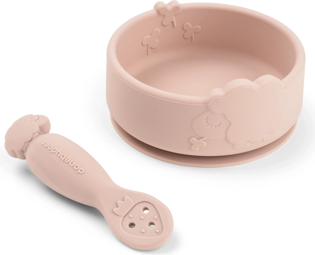 Done by Deer learning dining set Stick&Stay Sheepy pink