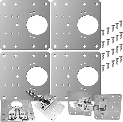 Popravne plošče za pohištvene tečaje - set 4 kosov