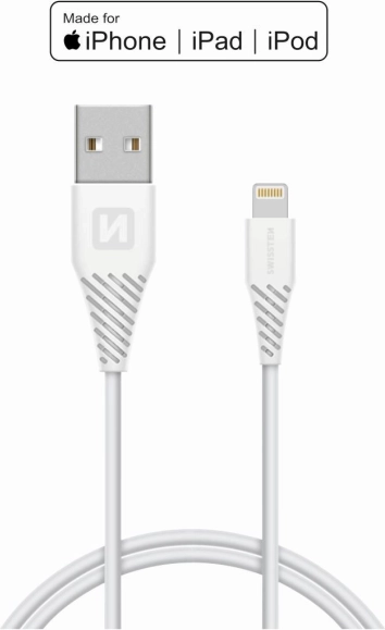 Kabel / USB / Lightning MFI kabel 1,2 m Swissten - bel