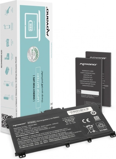 Movano baterija HT03XL za prenosnike HP 240/250/255/256 G7 in 340/348 G5 (3400 mAh, 39 Wh)
