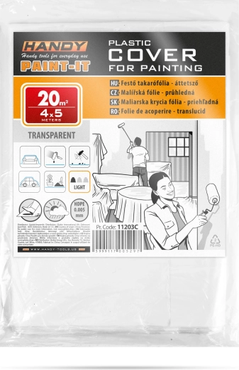 HDPE Painter's Protective Covering Film 4 × 5 m