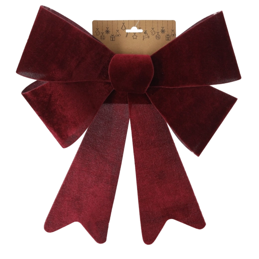 Božični velur trak v bordo barvi 36 × 51 cm