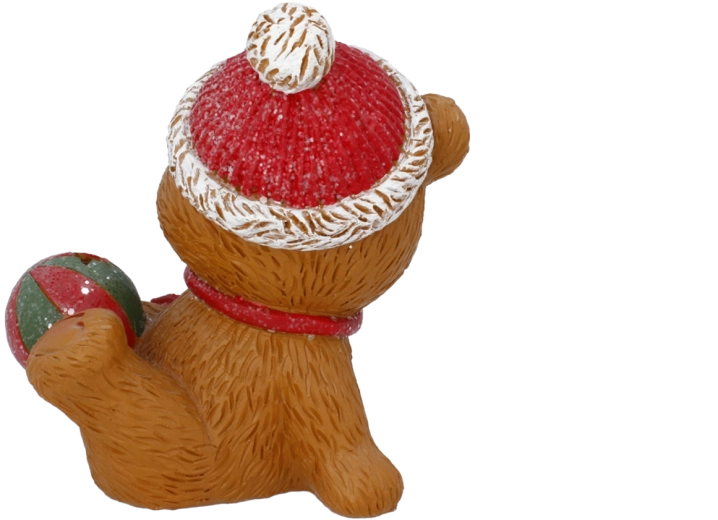 Christmas LED Bear Figurine with a Ball