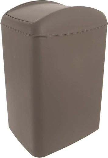 Koš za odpadke Waste s prekucnim (nihajnim) pokrovom 20 l, rjav