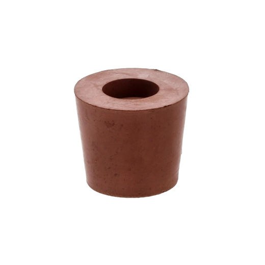 Gumijast konični zamašek z odprtino 9 mm za damejeane in steklenice