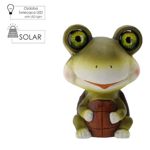 Vrtna sončna figura želve z LED osvetlitvijo