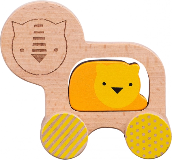 Leseni lev na kolescih Petit Collage