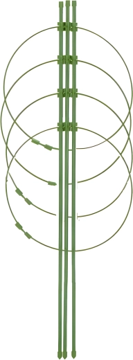 Krožni oporni obroč za rastline, 90 cm, 4 obroči, zelena