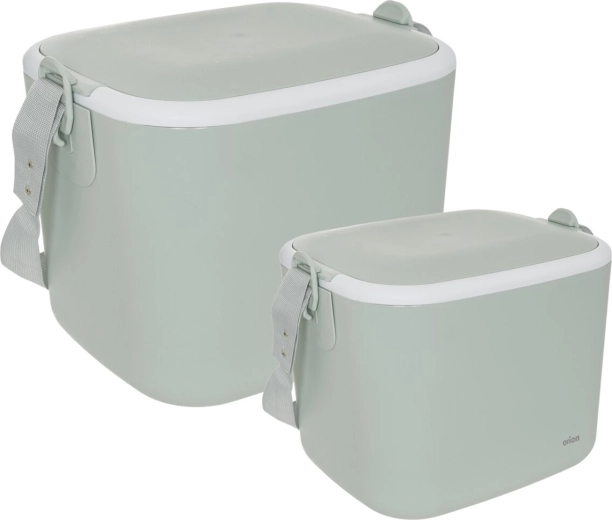 Komplet plastičnih hladilnih boksov 5,5 l + 14 l, 2 kosa, zelenkasta
