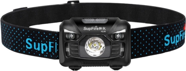 Naglavna svetilka SUPERFIRE HL06, 500 lm, polnjenje prek USB