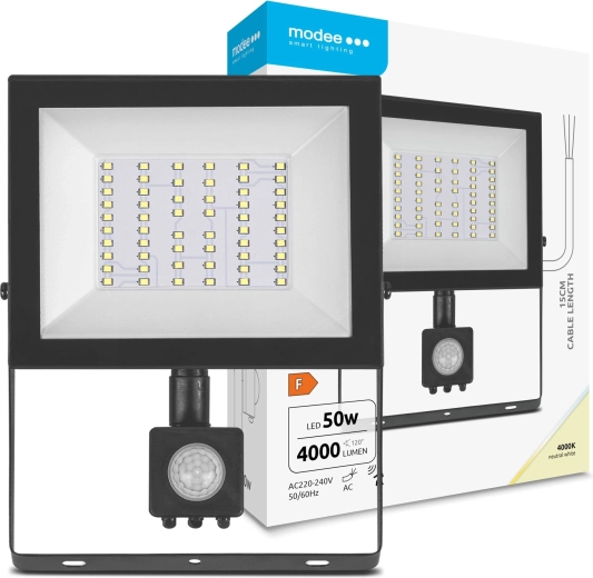 Modee LED reflektor serije E s senzorjem 50 W, 120°, 4000 lm, nevtralno bela