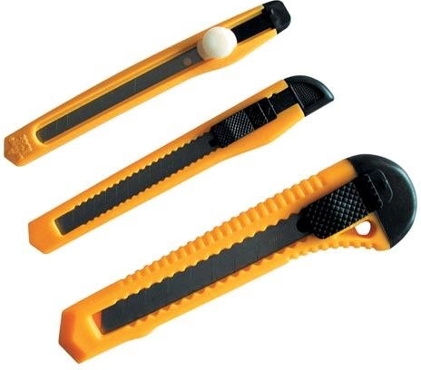 Komplet odlomljivih nožev 3 kos (9 mm in 18 mm)