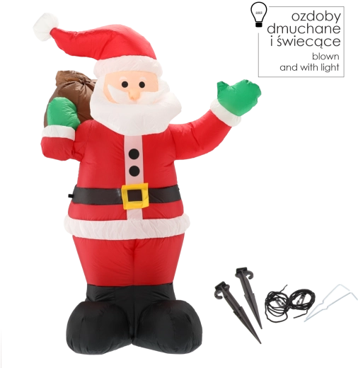 Napenljivi Božiček z LED osvetlitvijo 180 cm