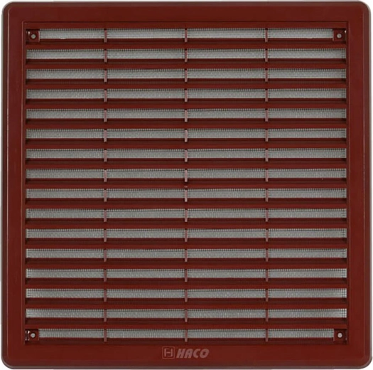 Prezračevalna rešetka z mrežico 250 × 250 mm – Rjava