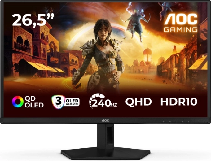 Igralni monitor 26,5" QD‑OLED 240 Hz s HDMI in DisplayPortom